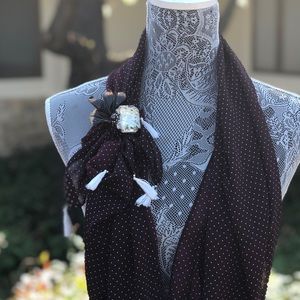 Handmade scarves made from up-cycled jwellery